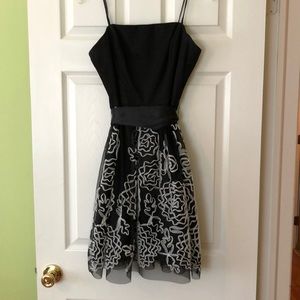 Black dress. Strapless